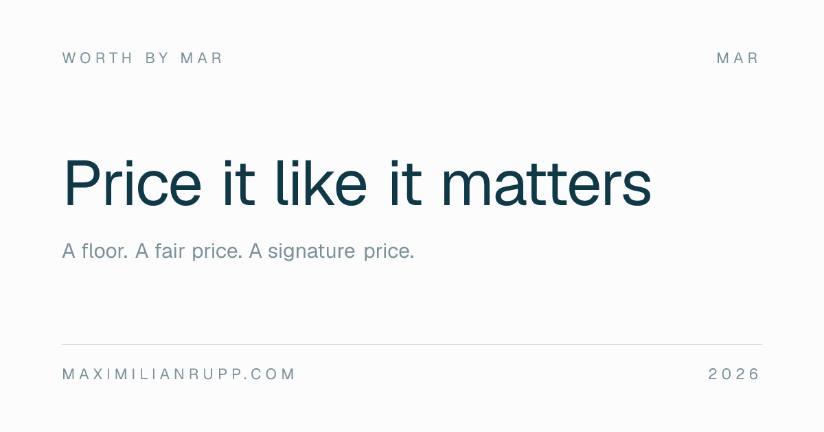 Worth by MAR, a fair pricing companion for makers who undercharge